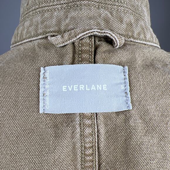 Everlane The Cinchable Chore Jacket 100% Cotton Tan Size Small - Picture 7 of 8